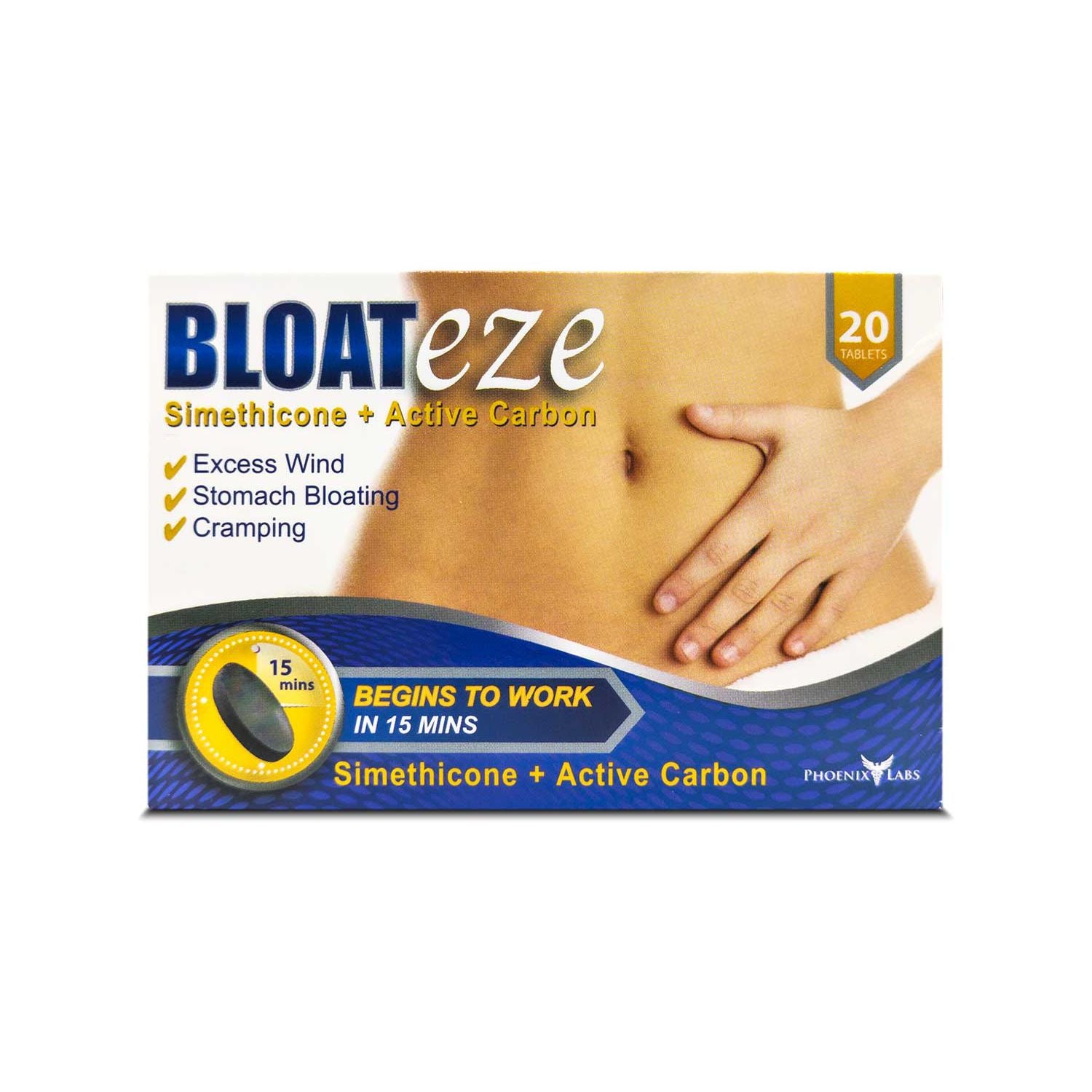 Bloateze 50mg digestive tablets 20 pack, UK version