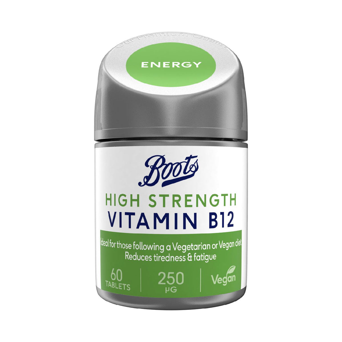 Boots High Strength Vitamin B12 250 µg 60 Tablets - British product
