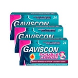 Gaviscon Double Action chewable tablets mixed berries bundle 72 count, UK version