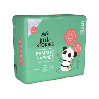 Boots Little Stories Bamboo Nappy Size 5 22 Pack