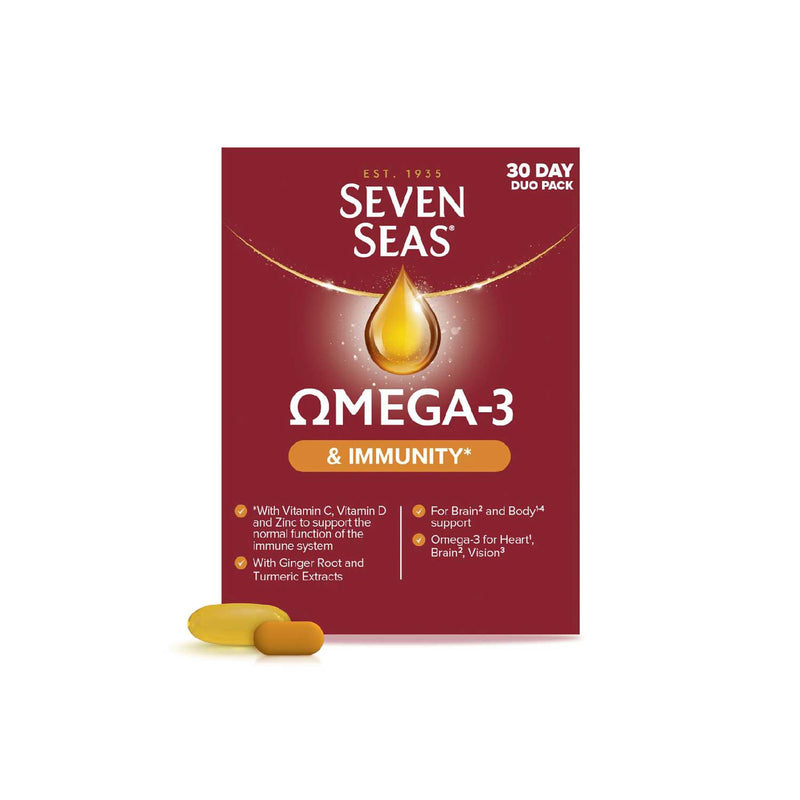 Seven Seas Omega-3 Immunity Duo Pack 30 day supply (British brand)