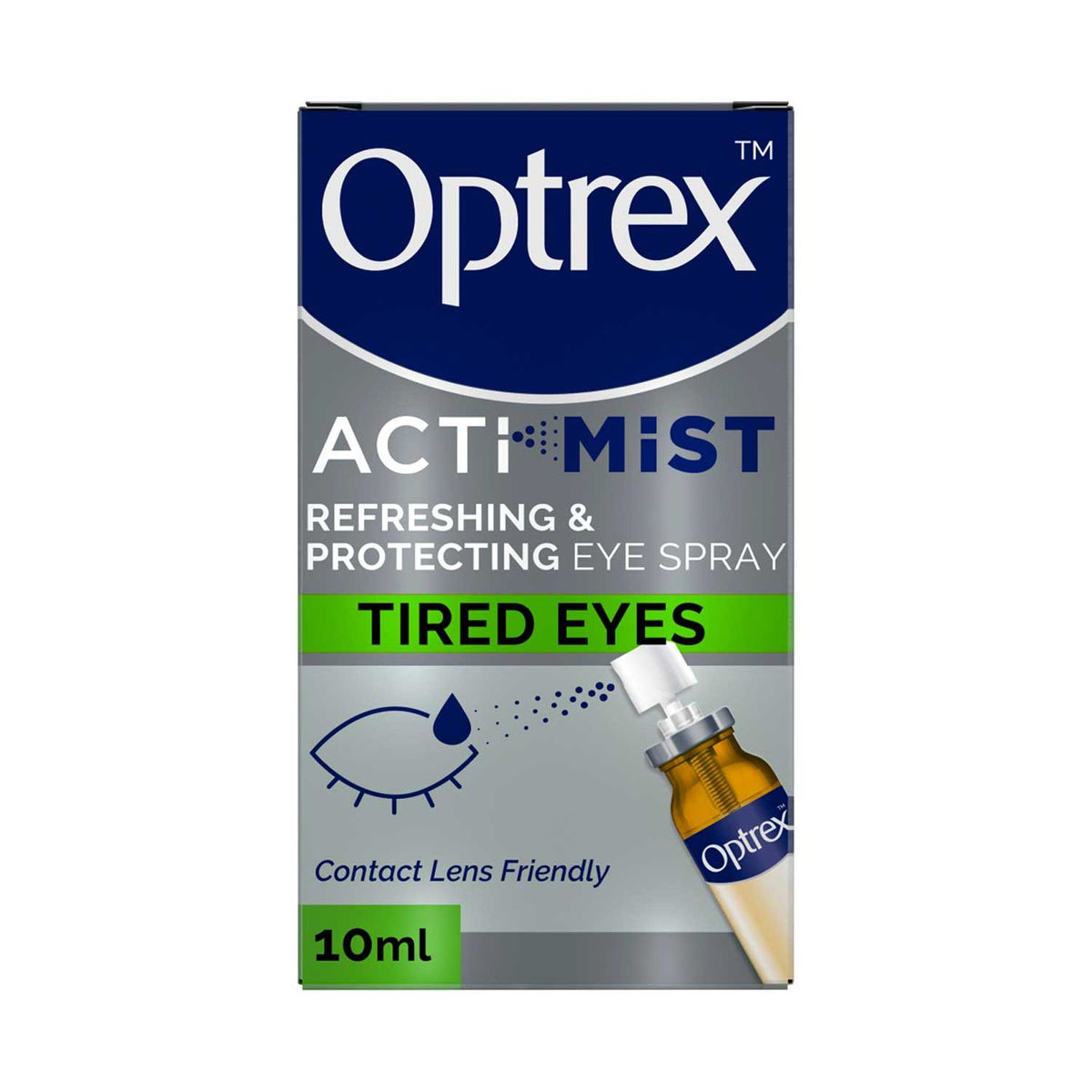 Optrex ActiMist refreshing protective spray 10ml, imported from the UK