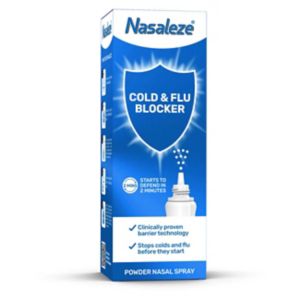 Nasaleze Cold & Flu Blocker Powder Spray 4x 800mg, imported from the UK