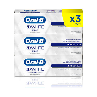Boots Oral-B 3D White Luxe Perfection 3 Month Toothpaste Bundle- Buy online at McGrocer