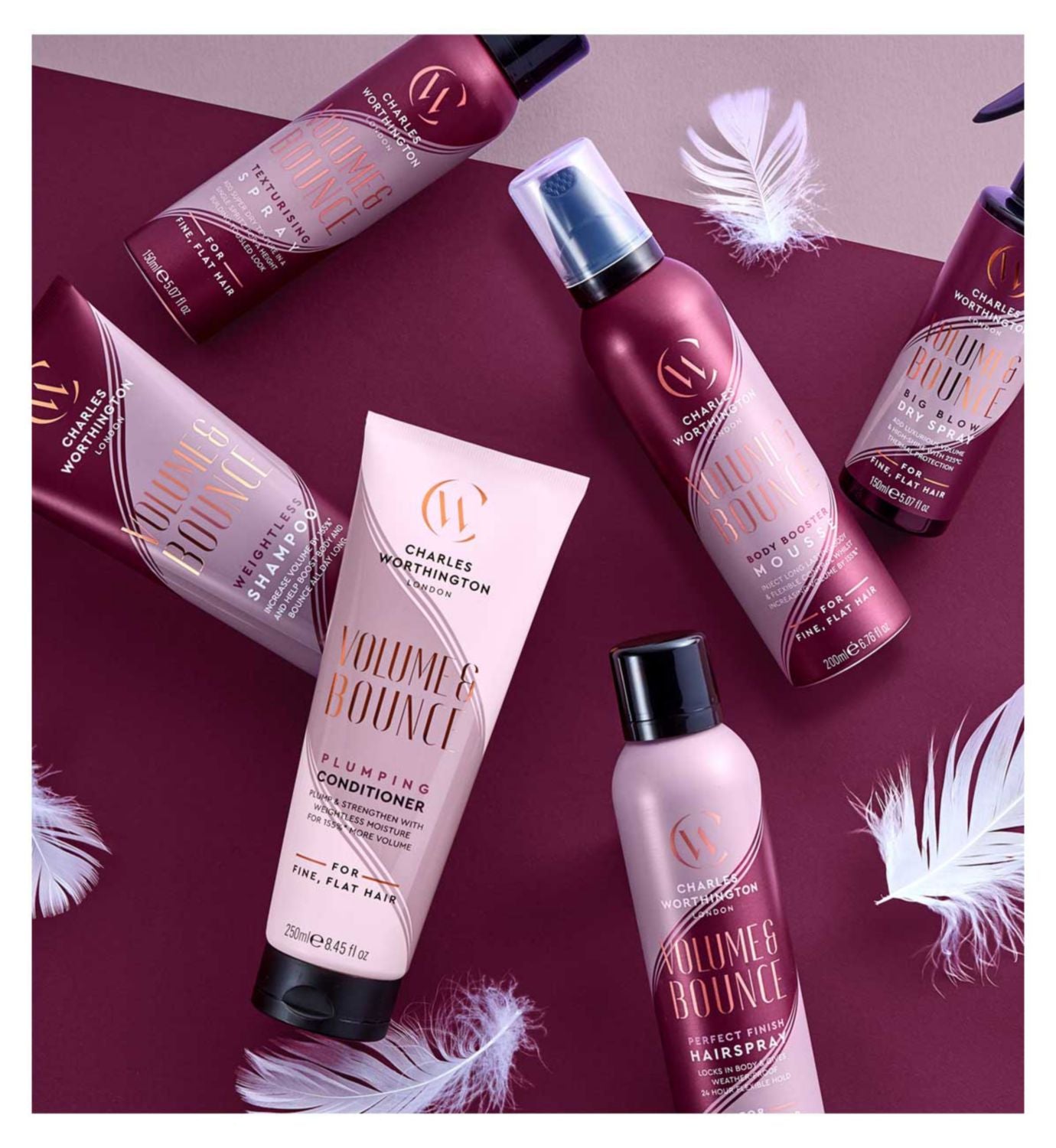 Charles Worthington volume blow dry spray 150ml, imported from the UK