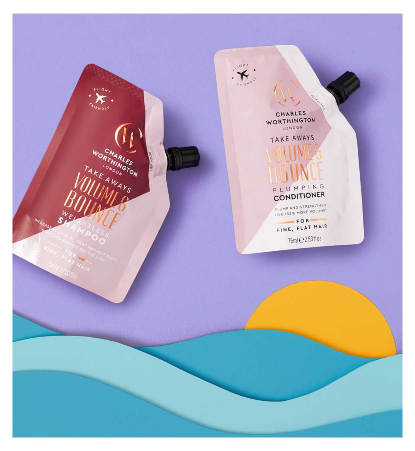 Charles Worthington plumping conditioner 75ml, imported from the UK