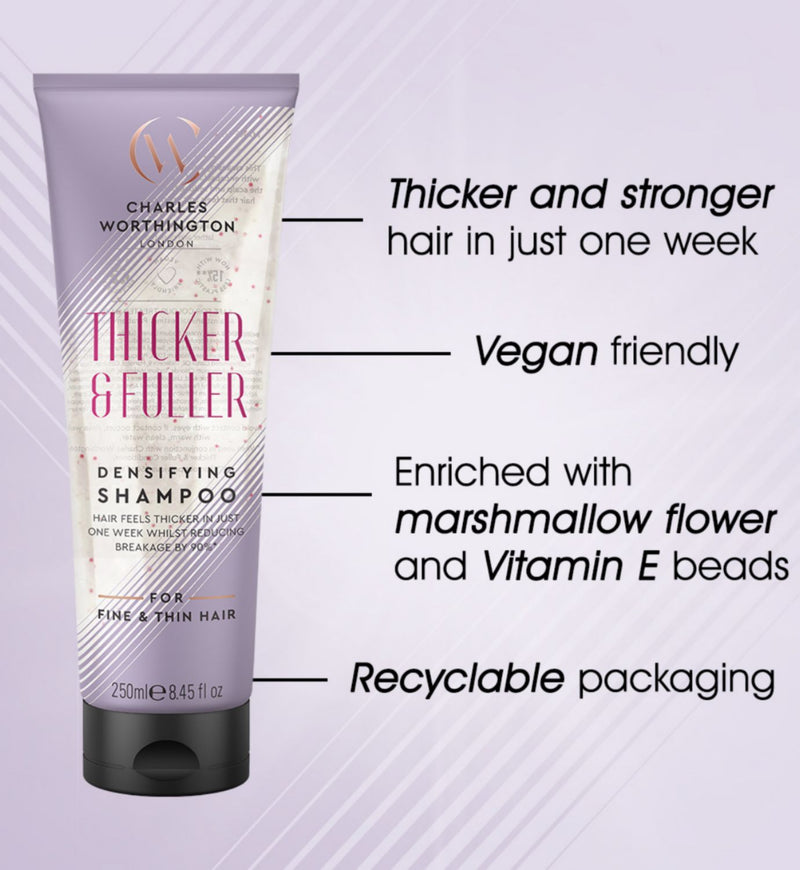Charles Worthington Thicker & Fuller Densifying Shampoo 250ml - British product