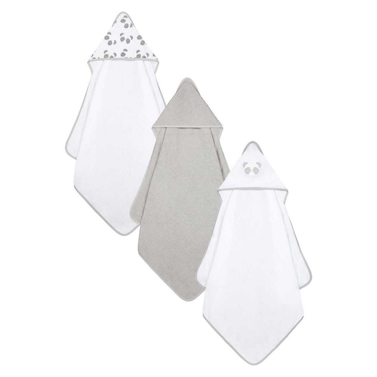 Mothercare Grey Cuddle 'N' Dry Hooded Towels - 3 Pack GOODS Boots   