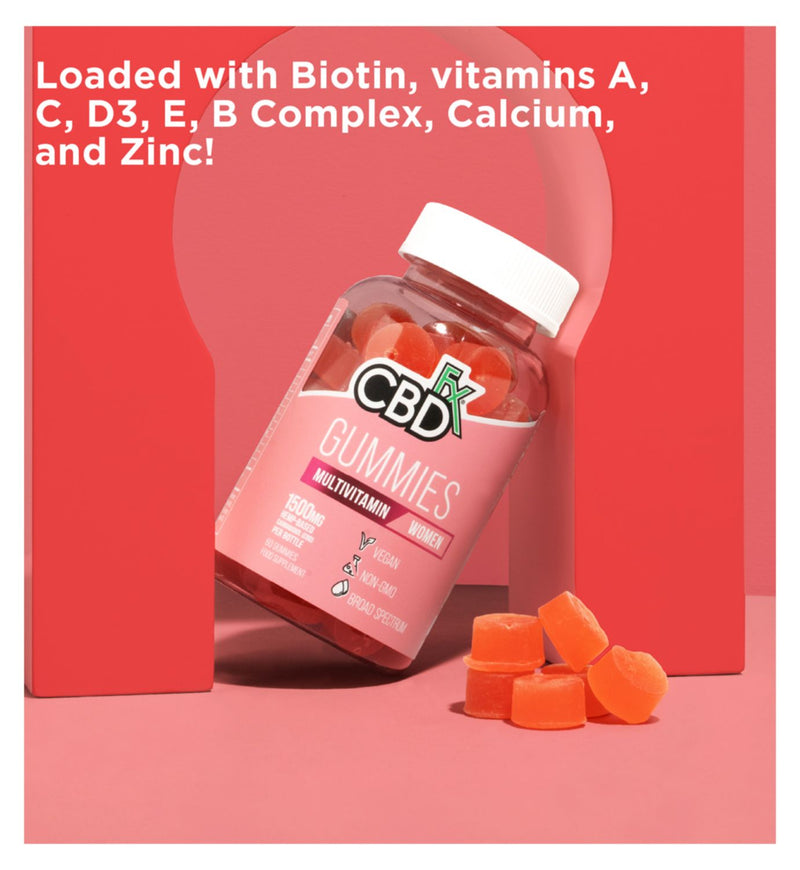 CBDFx Women's Multivitamin Gummies 1500mg CBD 60 gummies, imported from the UK