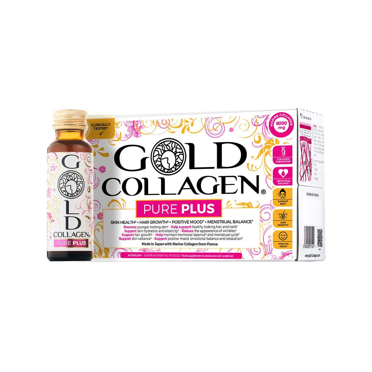 Gold Collagen Pure Plus collagen supplement 50ml, imported from the UK
