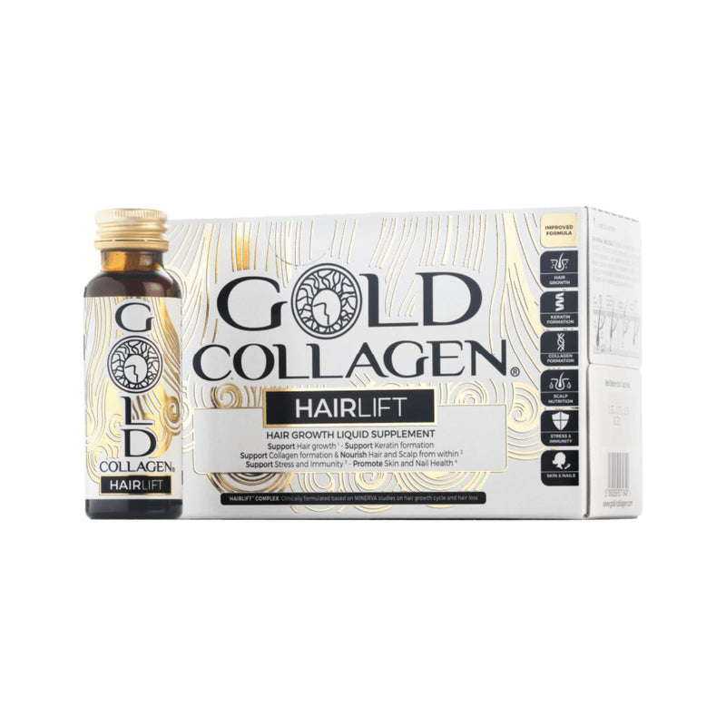 Gold Collagen Hair Lift liquid supplement 50ml 10s, imported from the UK
