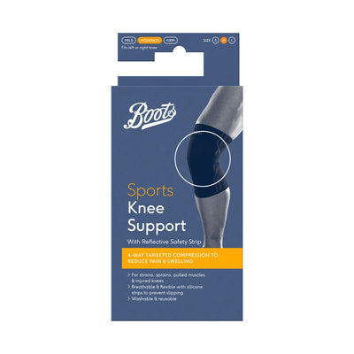 Boots Boots Sports Knee Support with Reflective Safety Strip - Medium- Buy online at McGrocer
