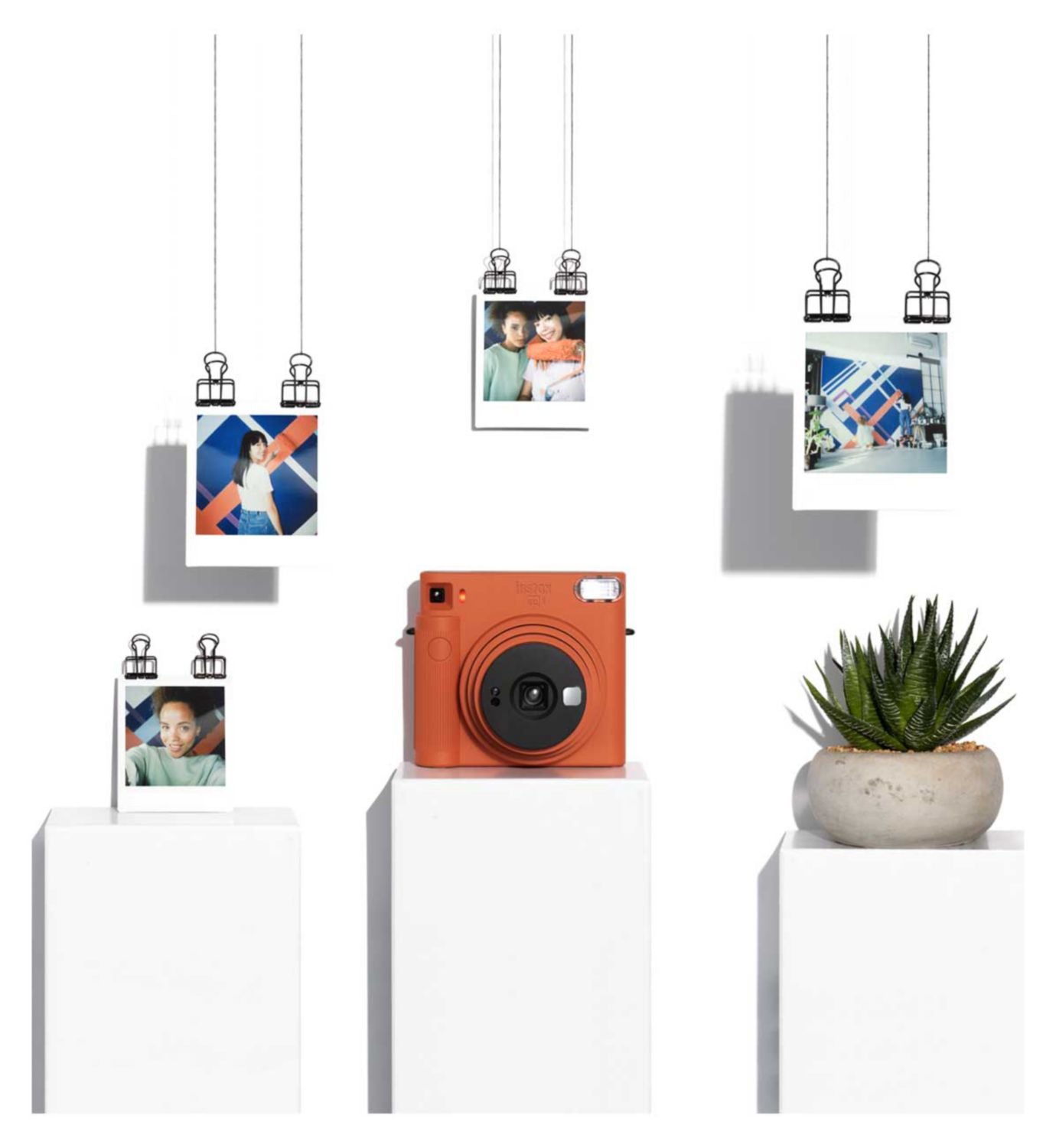 Fujifilm Instax SQ1 instant camera terracotta orange, imported from the UK