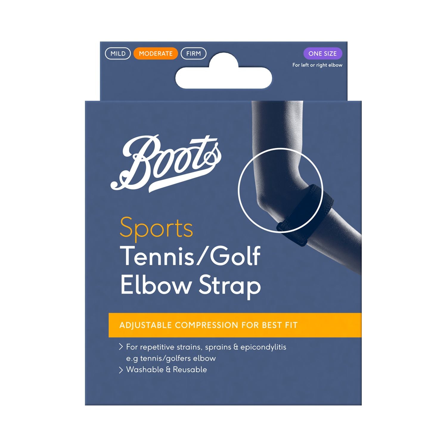 Boots Tennis Golf Elbow Strap One Size - British product