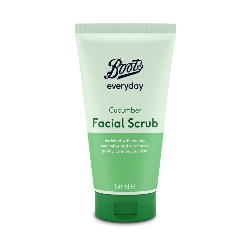 Boots Everyday Cucumber facial scrub 150ml, imported from the UK