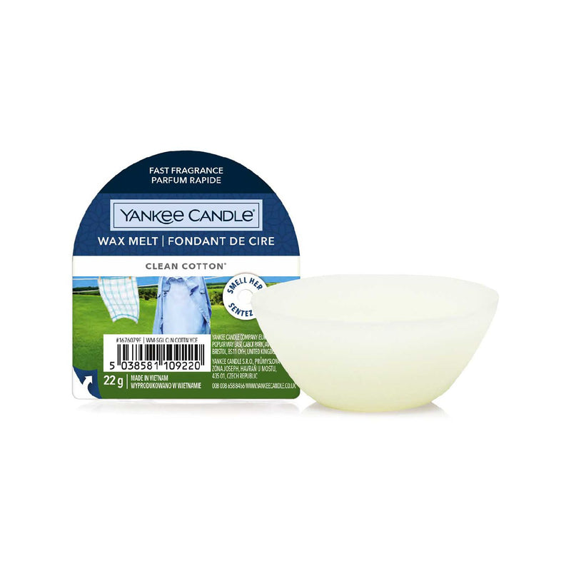 Yankee Candle Clean Cotton wax melt, UK version