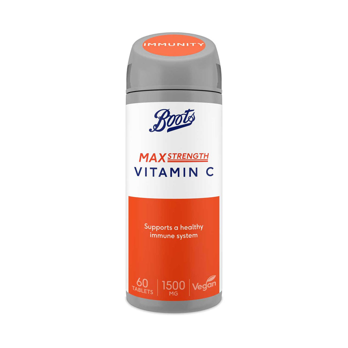 Boots Max Strength Vitamin C 1500mg 60 Tablets (British brand)