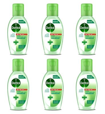 Dettol On the Go Hand Gel 6 x 50ml Bundle