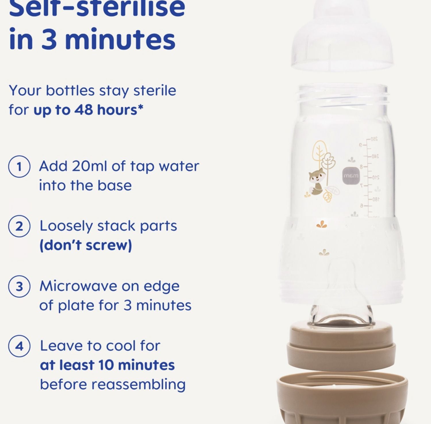 MAM Anti-Colic baby bottle 260ml 2 pack (British brand)