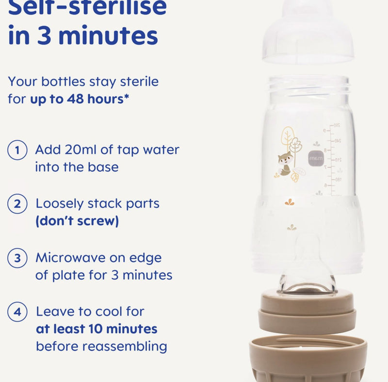 MAM Anti-Colic baby bottle 260ml 2 pack (British brand)