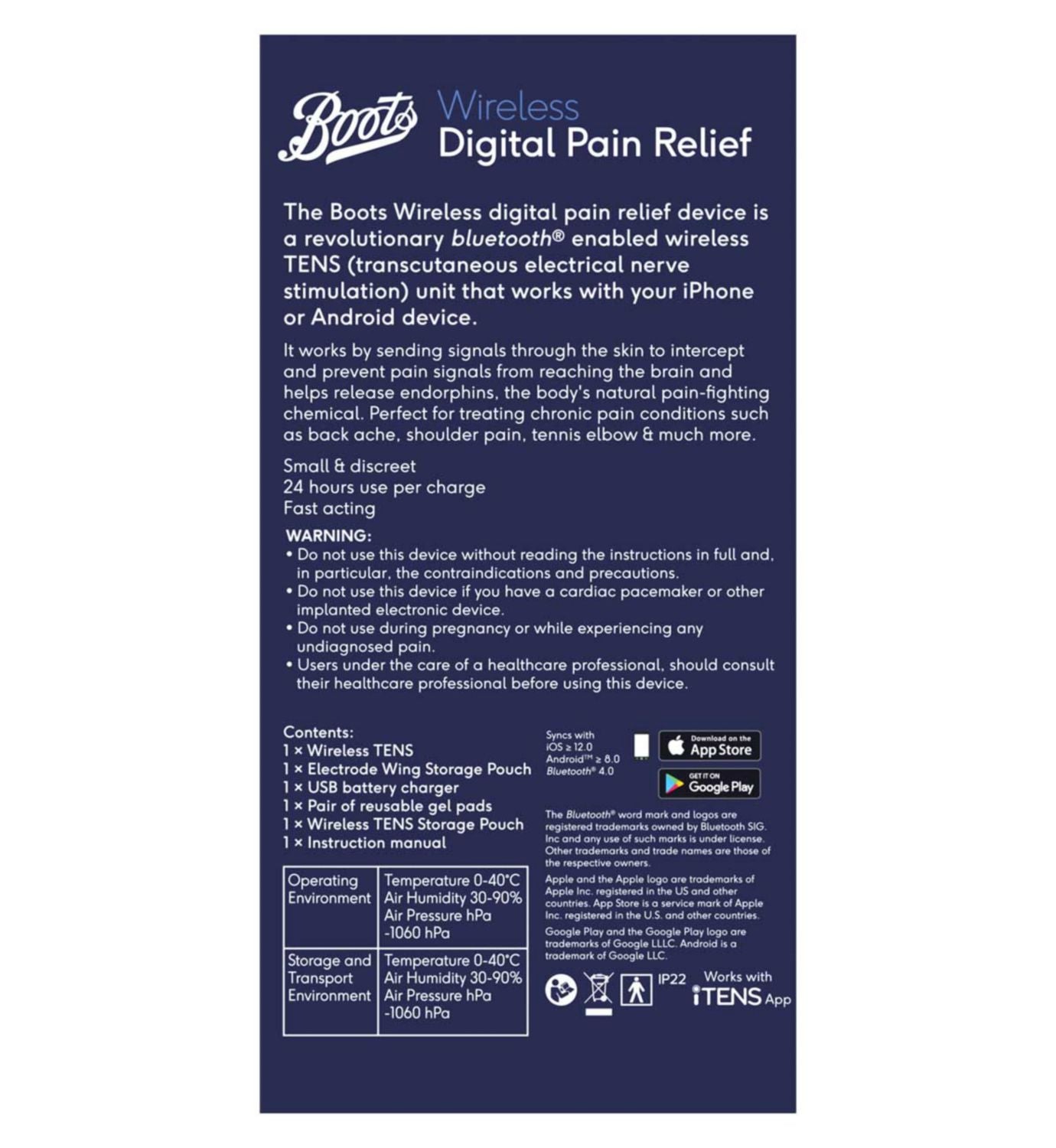 Boots Wireless Digital Pain Relief Unit - British product