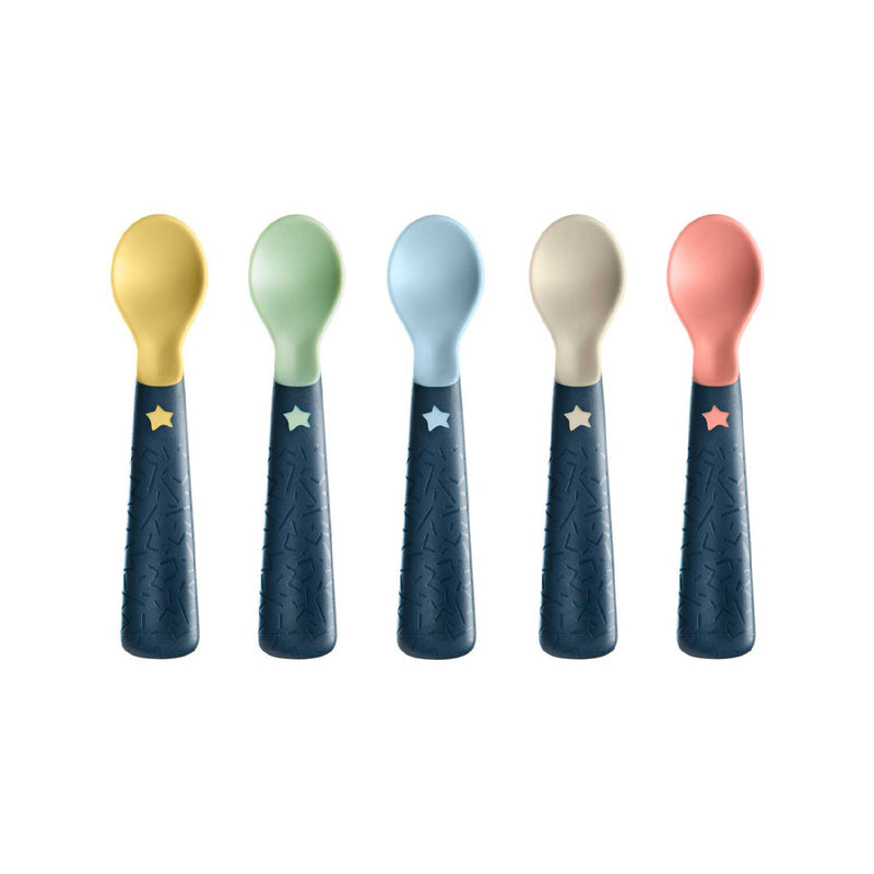 Tommee Tippee Easigrip self-feeding weaning spoons pack of 5, imported from the UK