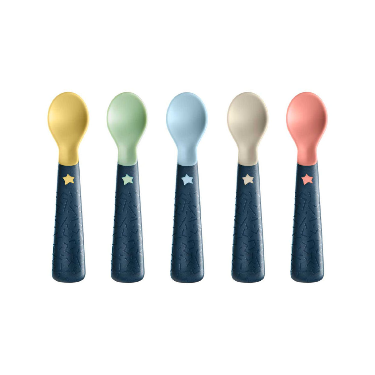 Tommee Tippee Easigrip self-feeding weaning spoons pack of 5, imported from the UK