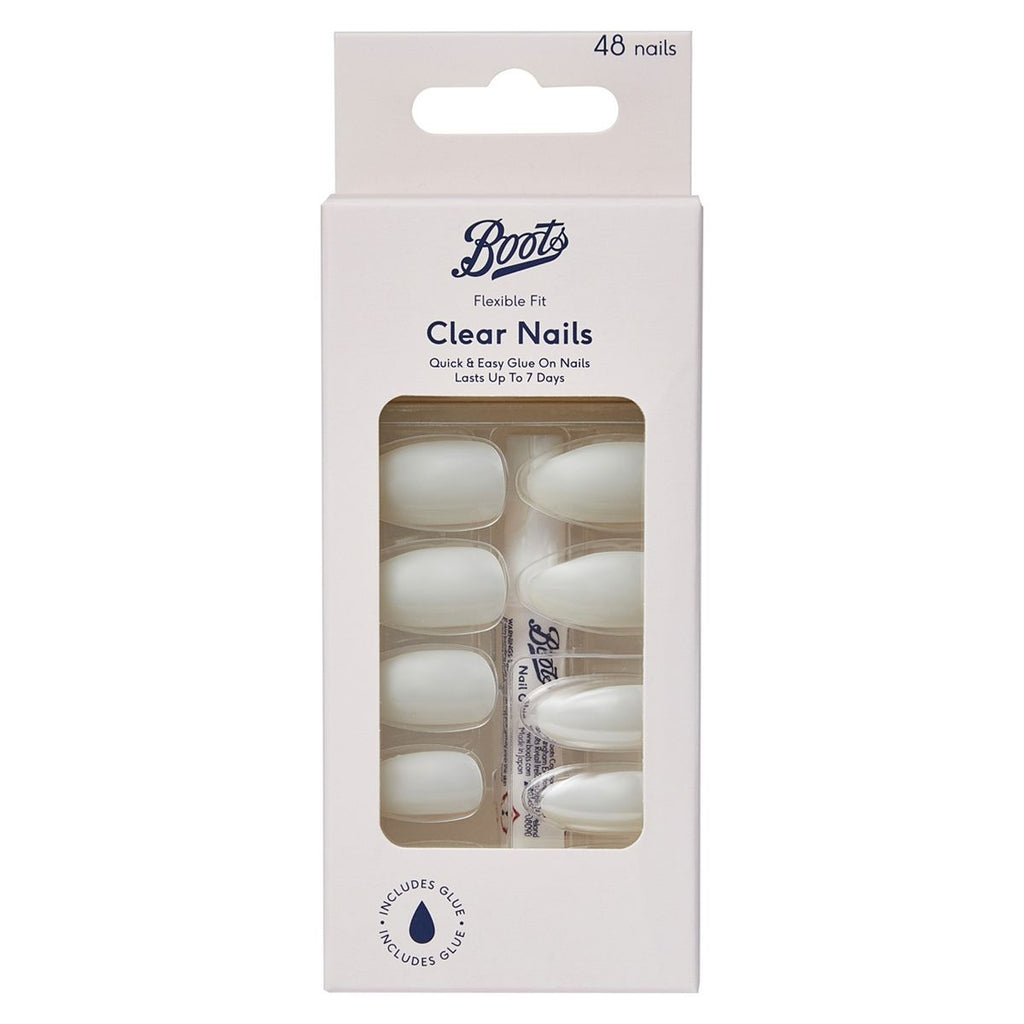 Boots Clear Nails - Almond 48 pk