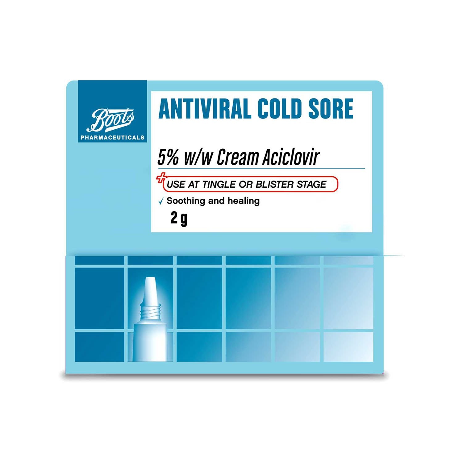 Boots Antiviral Cold Sore 5% w/w Cream 2g