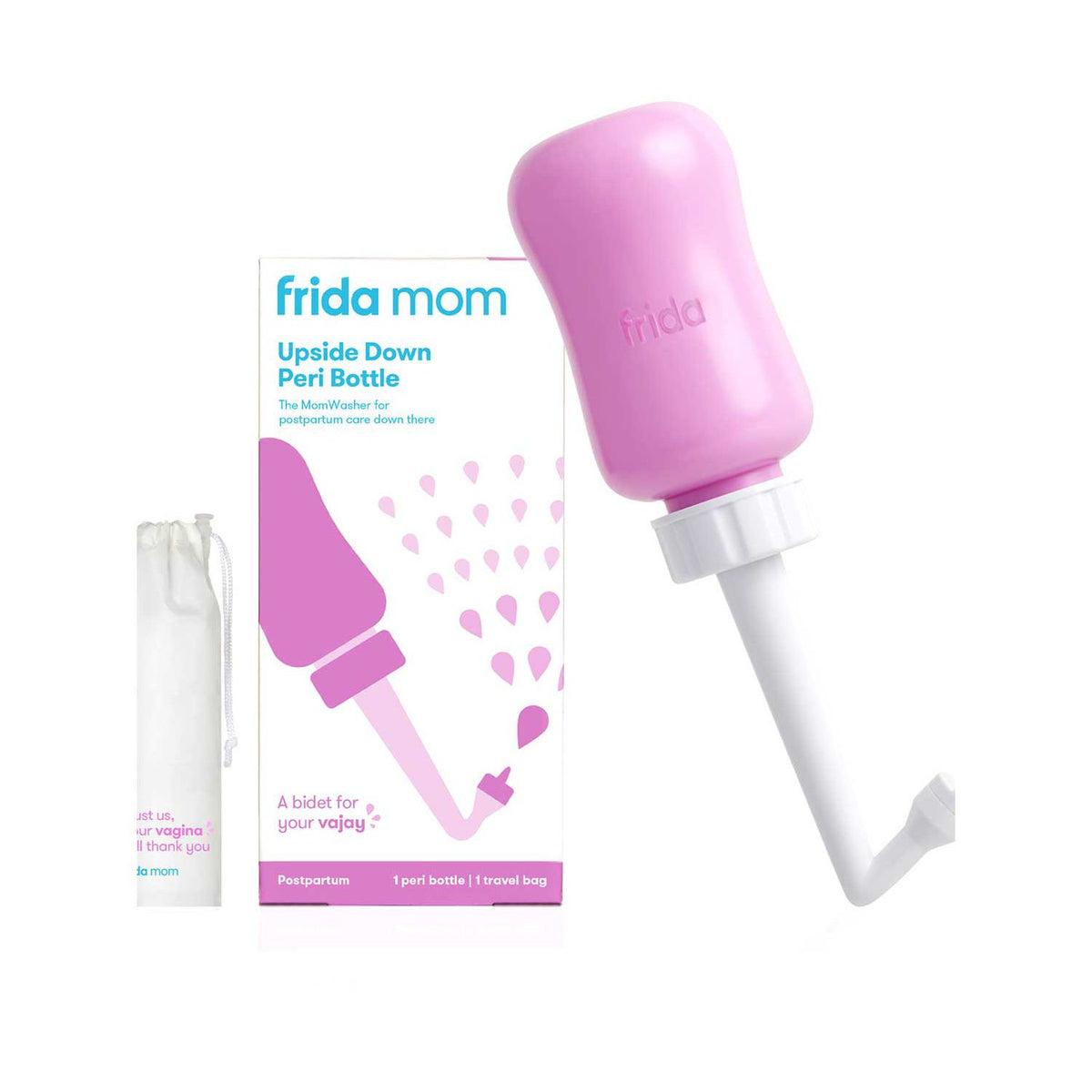 FridaMom Upside Down Peri Bottle for postpartum care, imported from the UK