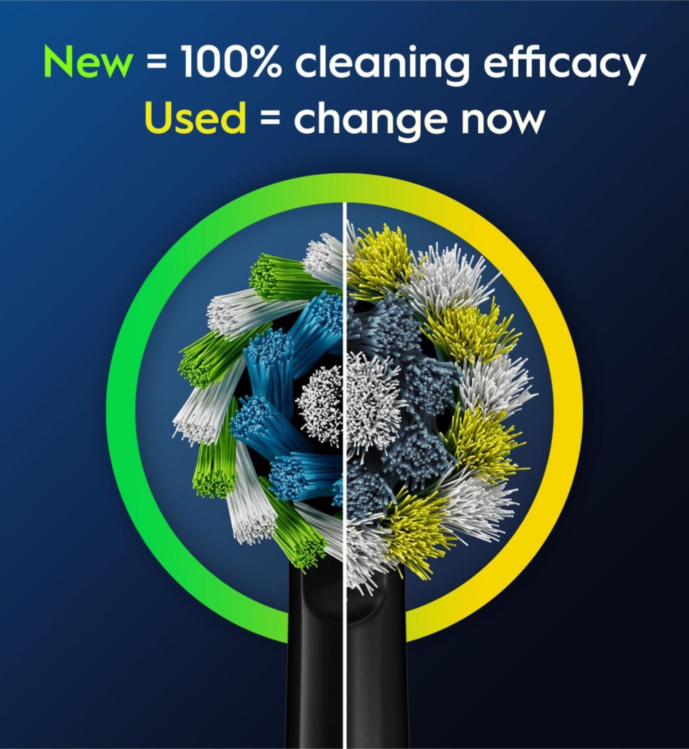 Oral-B Pro Cross Action black toothbrush heads 4 pack (British brand)