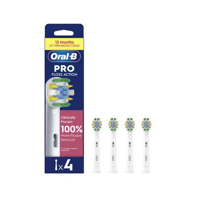 Boots Oral-B Pro Floss Action Replacement Toothbrush Heads 4 Pack- Buy online at McGrocer
