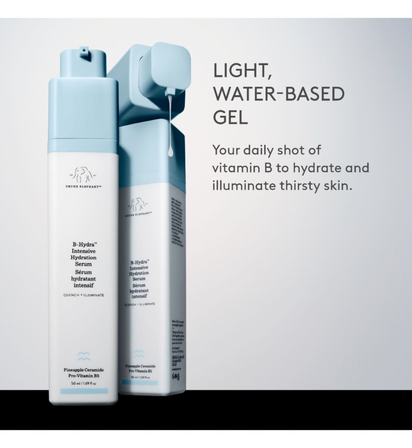 Drunk Elephant B-Hydra hydrating serum 50ml, imported from the UK