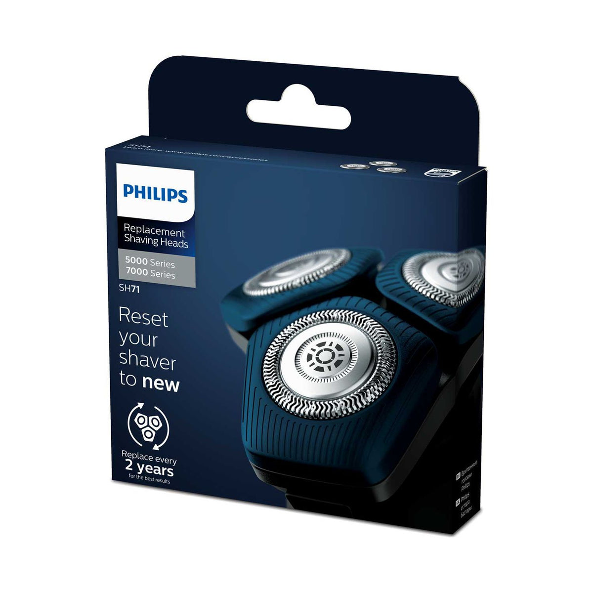 Philips Shaver Head Replacement Blades for Shavers Series 7000 and pentagon-shaped Series 5000 - SH71/50