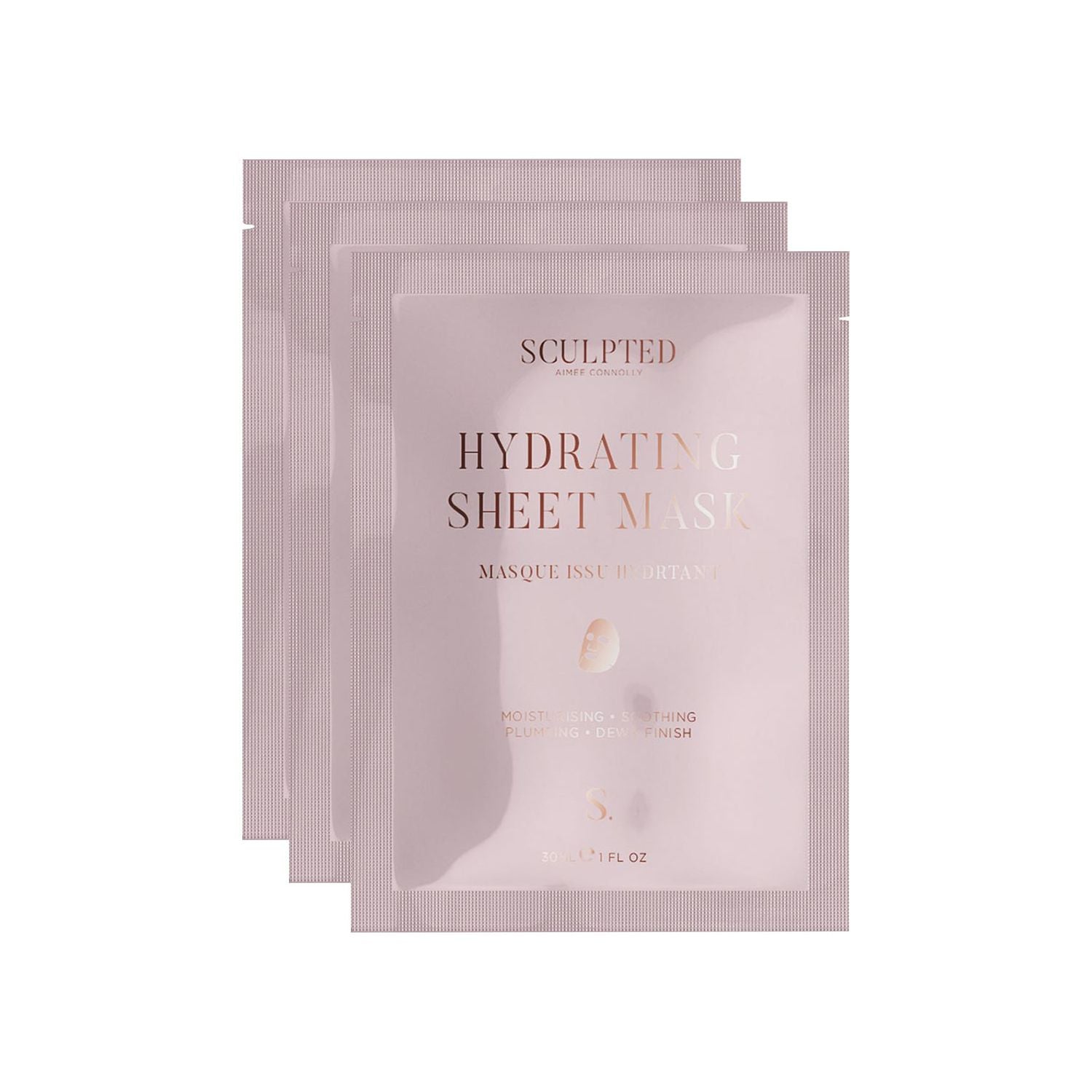 Sculpted by Aimee Connolly hydrating sheet masks x3 (British brand)