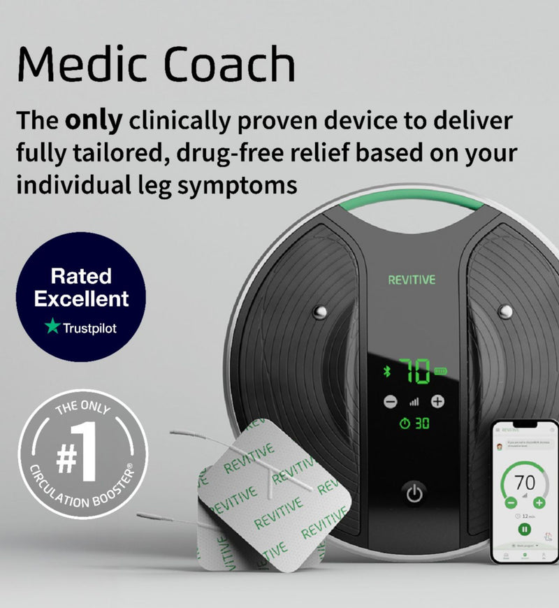 Revitive Medic Coach circulation booster, imported from the UK