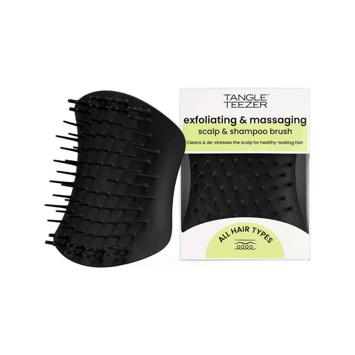 Tangle Teezer scalp exfoliator and massager Onyx Black (British brand)