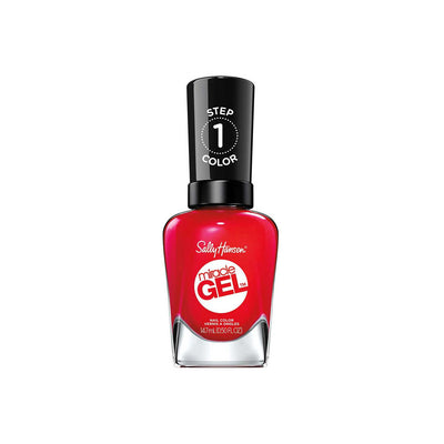 Boots Sally Hansen Miracle Gel Nail Polish Red Eye Bright Crimson Red Nail Colour 14.7ml- Buy online at McGrocer