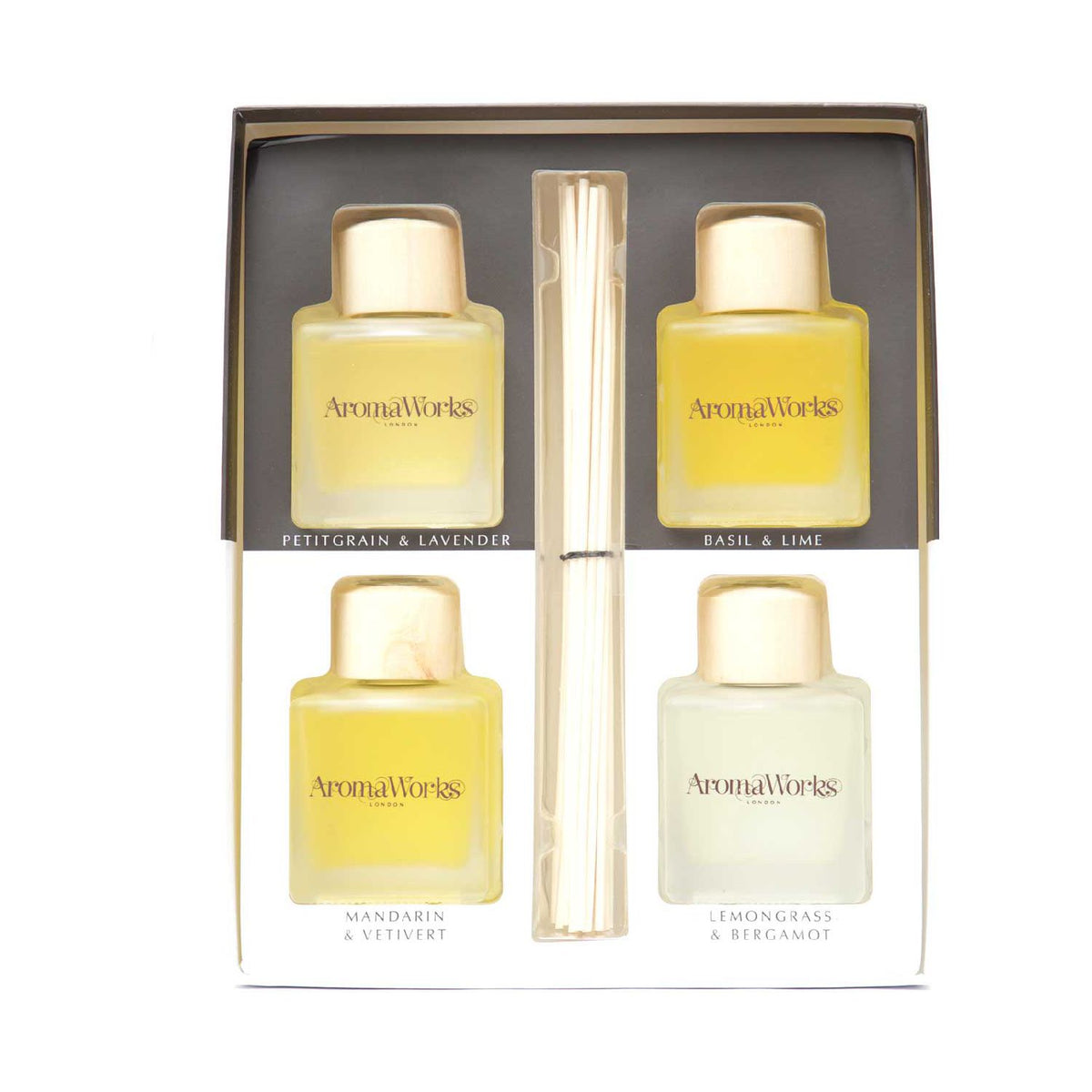 AromaWorks reed diffuser gift set 4 x 100ml (British brand)