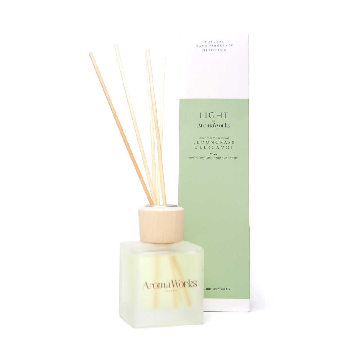 AromaWorks Lemongrass & Bergamot reed diffuser 100ml (British brand)