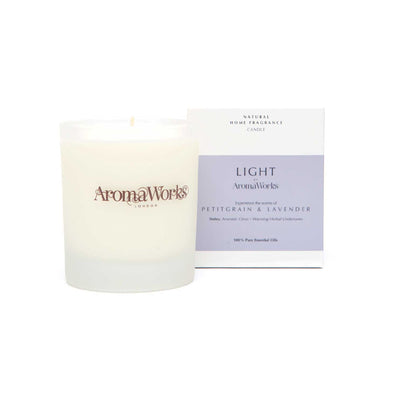 Boots AromaWorks Petitgrain and Lavender Candle 30cl- Buy online at McGrocer
