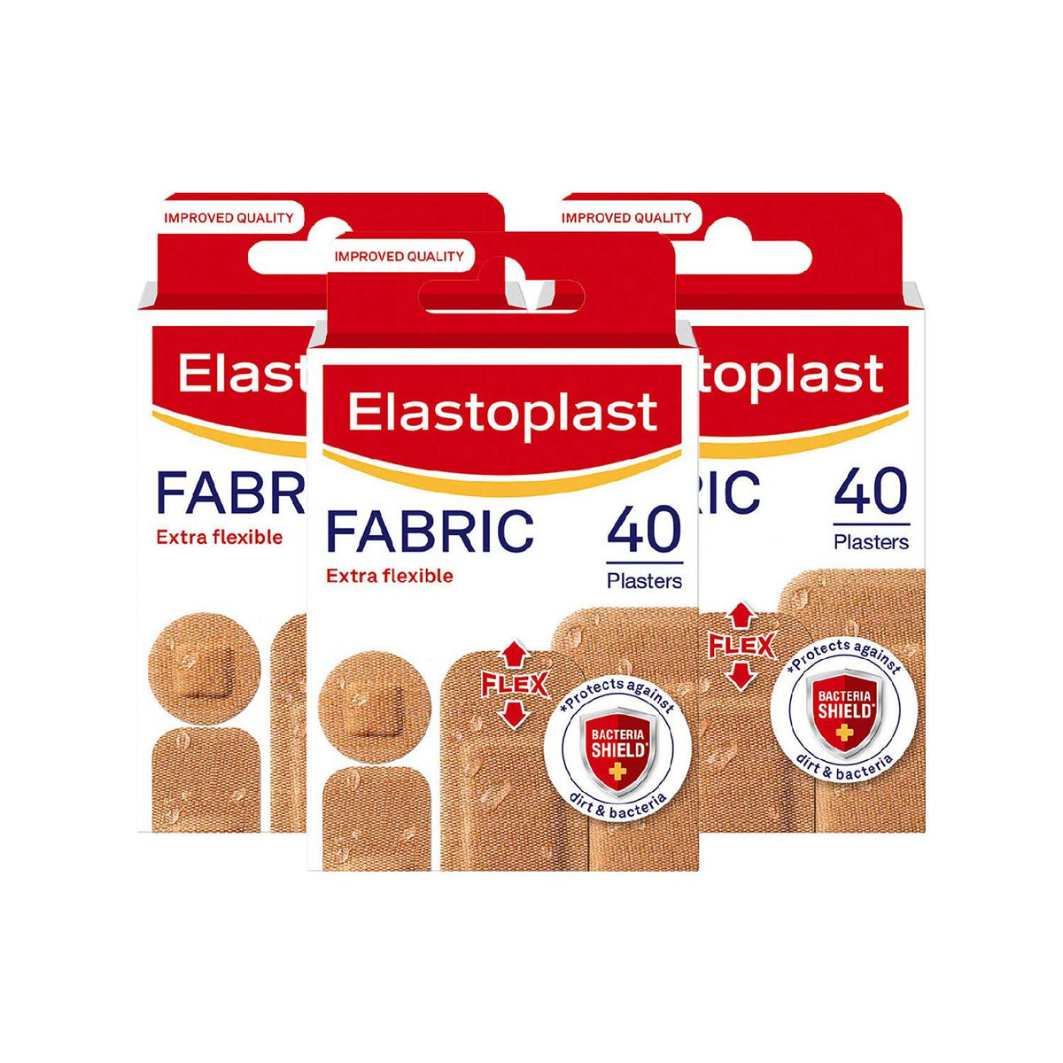 Elastoplast fabric plasters bundle 120 count, UK version