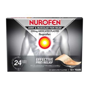 Nurofen Joint & Muscular Pain Relief 200mg Medicated Plasters – Pack of 2