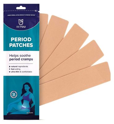 Period Pain Relief Patches with Eucalyptus and Peppermint Oils, 5 Pack