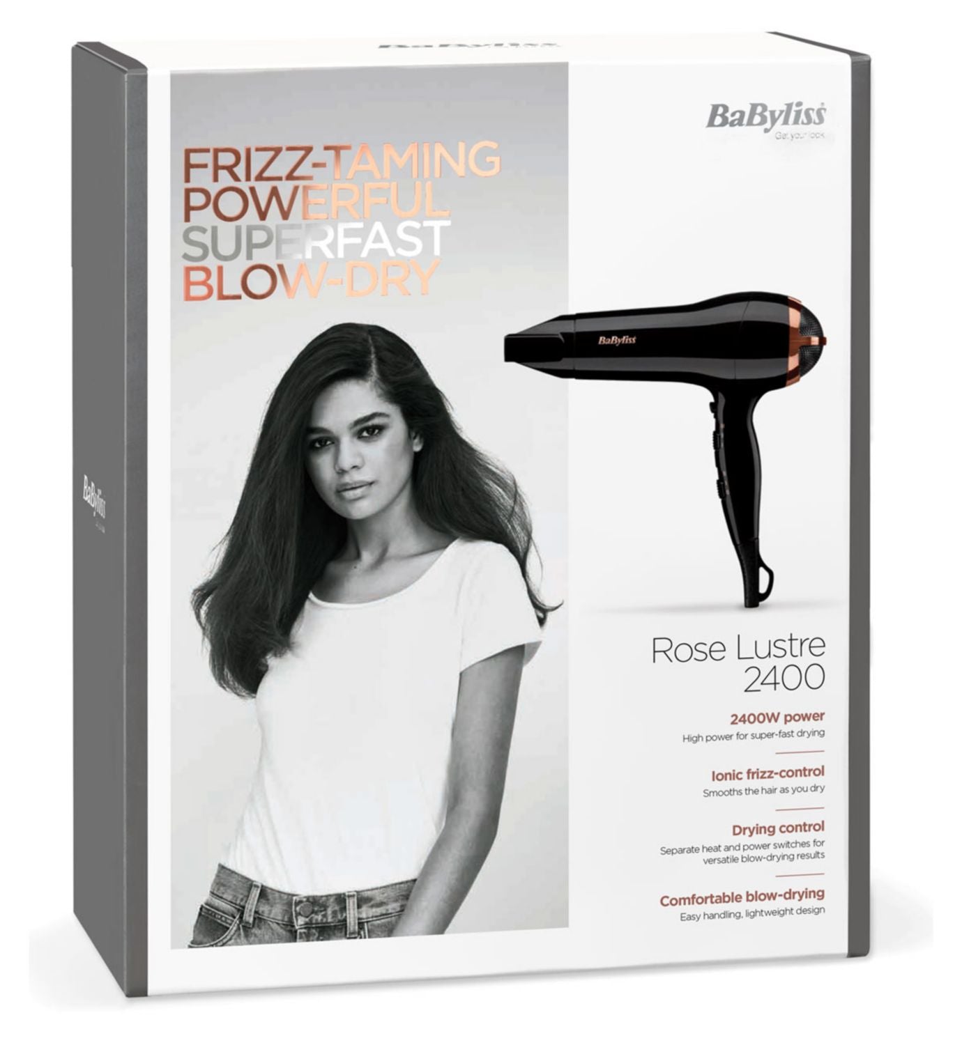 BaByliss Rose Lustre 2400 Hårføner - Britisk produkt