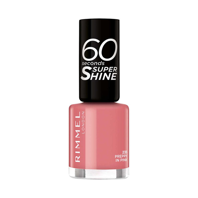 Rimmel London 60 Seconds Nail Polish Preppy In Pink 8ml, imported from the UK