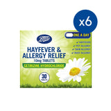 Boots Hayfever & Allergy Relief 10mg Tablets Cetirizine - 6 x 30 Tablets (6 Months Supply bundle)