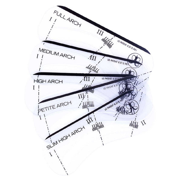Set of 5 Symmetrical Brow Shaping Stencils