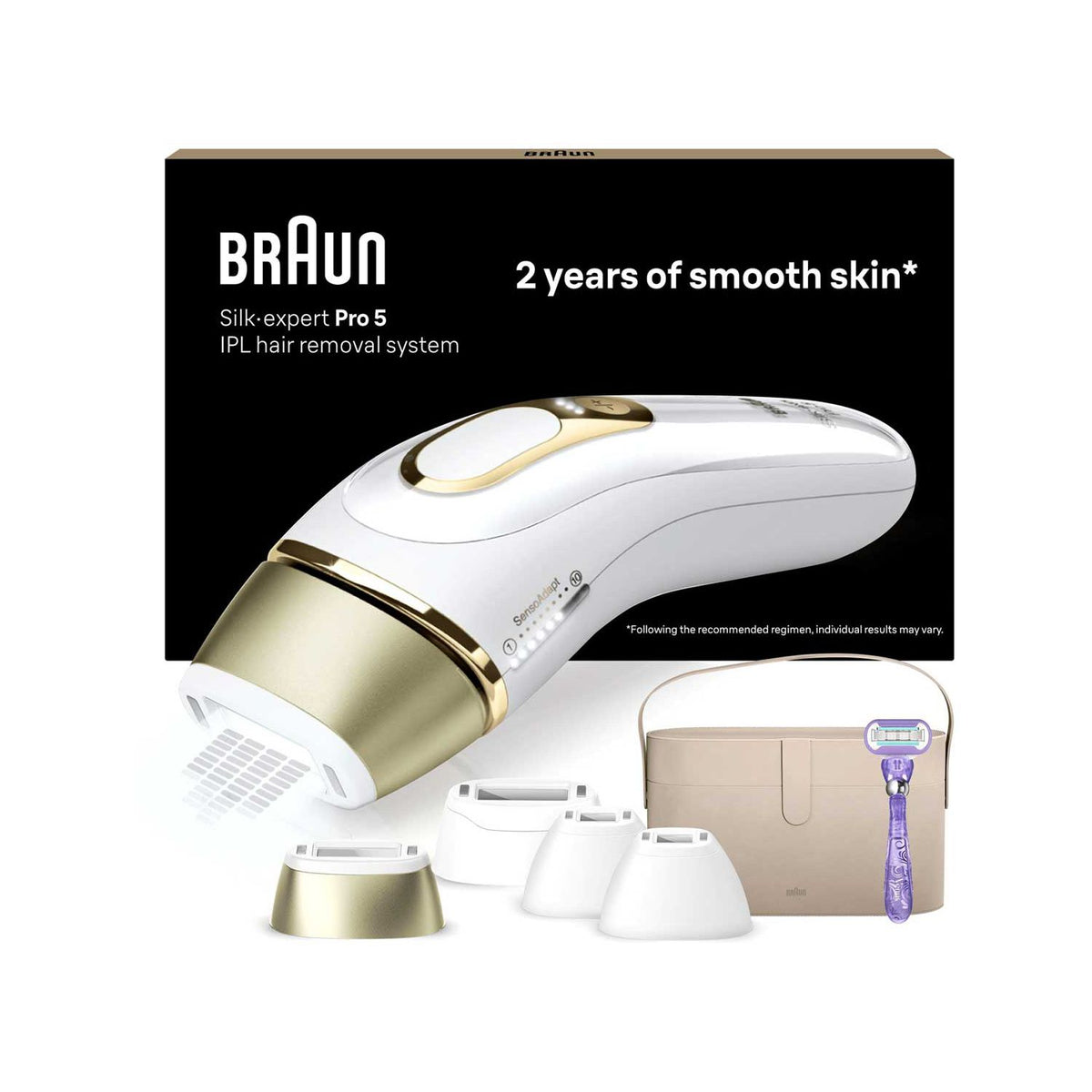 Braun Silk Expert IPL Hair Removal Device White Gold - British product