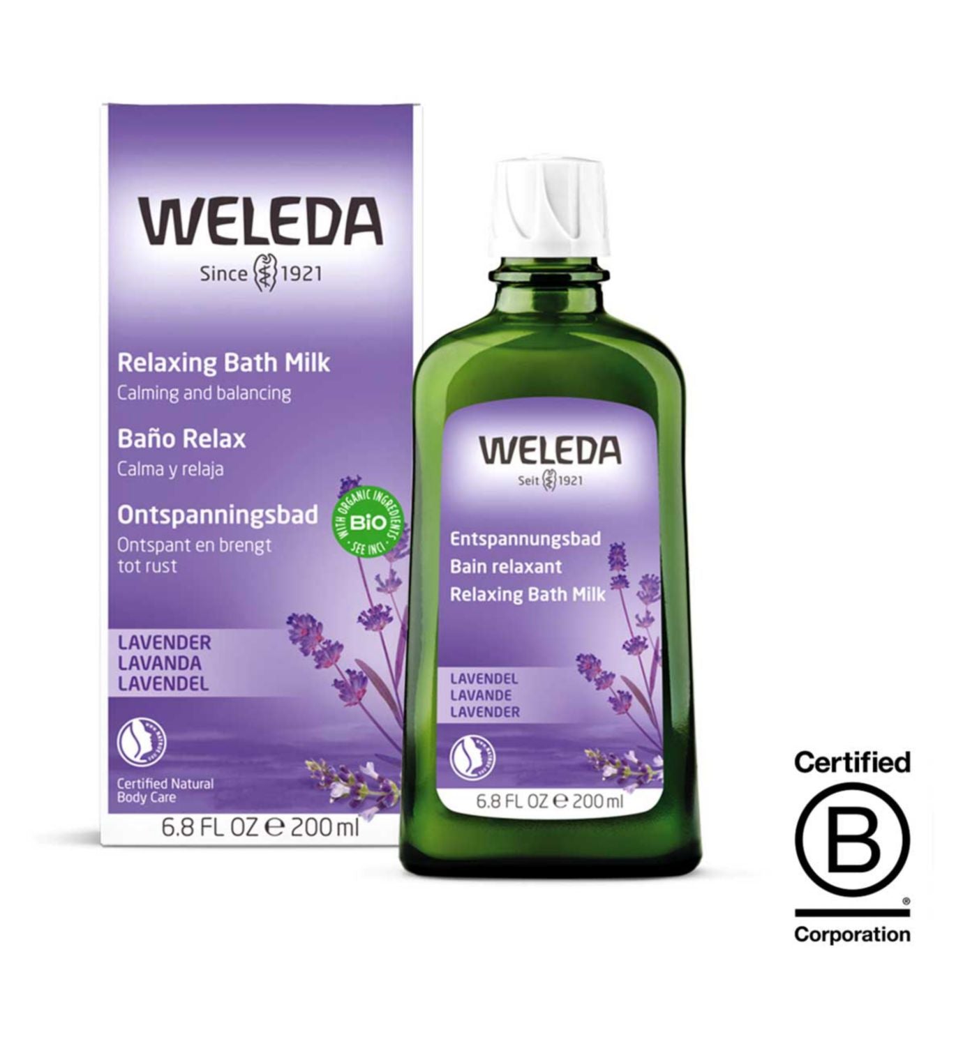 Weleda Lavender Bath Milk 200ml bottle, UK version
